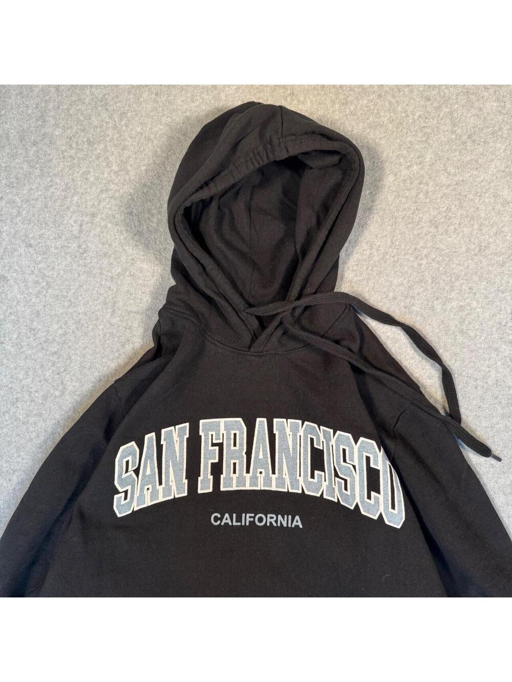 Y2K black San Francisco Spellout hoodie
